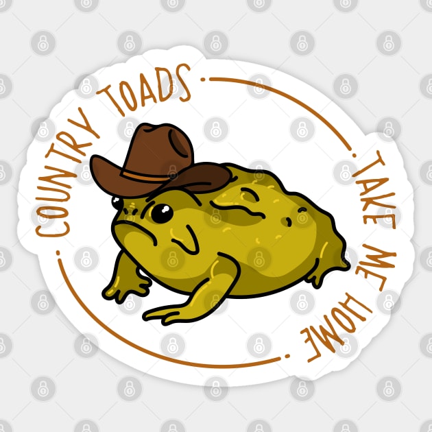 Country Toads Sticker by SBarstow Design